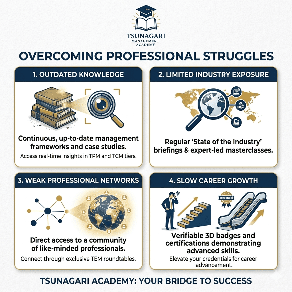 Tsunagari Management Academy — overcoming professional struggles